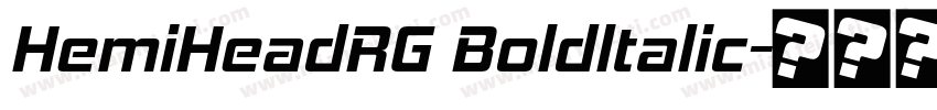 HemiHeadRG Boldltalic字体转换